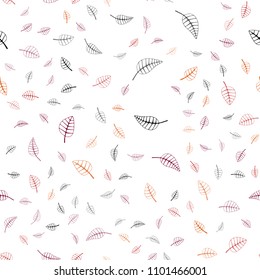 Dark Blue, Red vector seamless  doodle blurred template. Creative illustration in blurred style with leaves. Completely new template for your brand book.