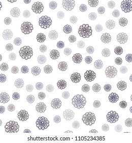 Dark Blue, Red vector seamless natural abstract background. Flowers on blurred abstract background with gradient. Brand-new style for your business design.
