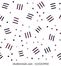 Dark Blue, Red vector seamless pattern with abstract lines. Decorative abstract design of repeating lines, circles. Pattern for trendy fabric, wallpapers.