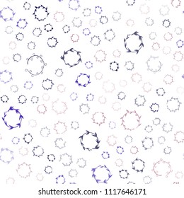 Dark Blue, Red vector seamless layout with circle shapes. Abstract illustration with colored bubbles in nature style. Pattern can be used for ads, leaflets.