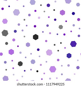 Dark Blue, Red vector seamless pattern with colorful hexagons. Colorful hexagons on white backdrop. Pattern can be used for landing pages.