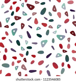Dark Blue, Red vector seamless template with crystals, circles. Glitter abstract illustration with spheres, triangular lines. Best design for your ad, poster, banner.