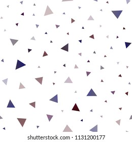 Dark Blue, Red vector seamless template with crystals, triangles. Triangles on abstract background with colorful gradient. Pattern for commercials.