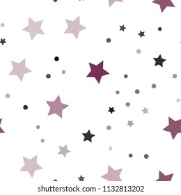 Dark Blue, Red vector seamless template with sky stars. Decorative shining illustration with stars on abstract template. The pattern can be used for wrapping gifts.