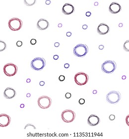 Dark Blue, Red vector seamless backdrop with dots. Glitter abstract illustration with blurred drops of rain. Pattern can be used for ads, leaflets.
