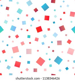 Dark Blue, Red vector seamless background with rectangles. Glitter abstract illustration with rectangular shapes. Best design for your ad, poster, banner.
