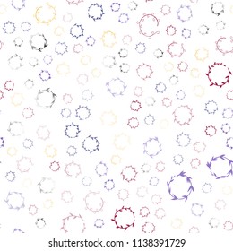 Dark Blue, Red vector seamless background with bubbles. Illustration with set of shining colorful abstract circles. Beautiful design for your business advert.