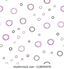 Dark Blue, Red vector seamless texture with disks. Blurred bubbles on abstract background with colorful gradient. Pattern can be used for beautiful websites.