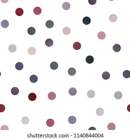 Dark Blue, Red vector seamless background with dots. Blurred bubbles on abstract background with colorful gradient. Beautiful design for your business natural advert.