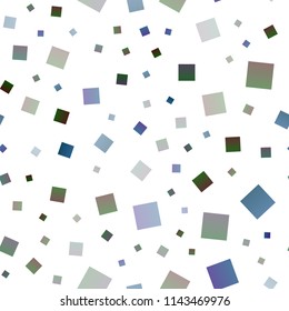 Dark Blue, Red vector seamless pattern in square style. Rectangles on abstract background with colorful gradient. The template can be used as a background.