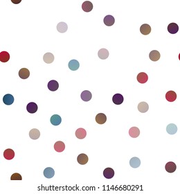 Dark Blue, Red vector seamless pattern with spheres. Beautiful colored illustration with blurred circles in nature style. Pattern can be used as texture of water, rain drops.