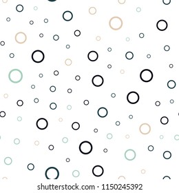 Dark Blue, Red vector seamless texture with disks. Glitter abstract illustration with blurred drops of rain. Pattern can be used for futuristic ad, booklets.