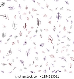 Dark Blue, Red vector seamless  abstract doodle background. New colorful illustration in doodle style with leaves. Doodle design can be used for your web site.