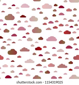Dark Blue, Red vector seamless template with sky, clouds. Modern illustration with colorful gradient clouds. Trendy design for wallpaper, fabric makers.
