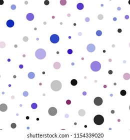 Dark Blue, Red vector seamless template with circles. Beautiful colored illustration with blurred circles in nature style. Design for textile, fabric, wallpapers.