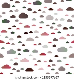 Dark Blue, Red vector seamless backdrop with cumulus. Beautiful illustration with colorful sky, clouds. Trendy design for wallpaper, fabric makers.