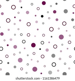Dark Blue, Red vector seamless backdrop with dots. Modern abstract illustration with colorful water drops. Pattern for trendy fabric, wallpapers.