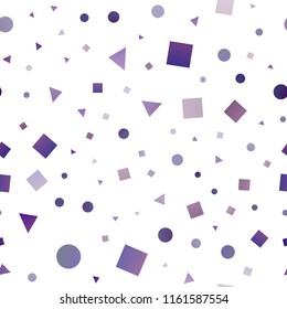 Dark Blue, Red vector seamless texture in poly style with circles, cubes. Glitter abstract illustration with spheres, squares, lines. Design for textile, fabric, wallpapers.