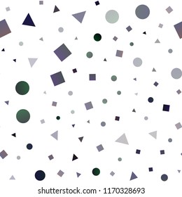 Dark Blue, Red vector seamless template with crystals, circles, squares. Decorative design in abstract style with lines, dots, cubes. Trendy design for wallpaper, fabric makers.