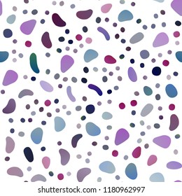 Dark Blue, Red vector seamless layout with circle spots. Blurred decorative design in abstract style with bubbles. Pattern for trendy fabric, wallpapers.
