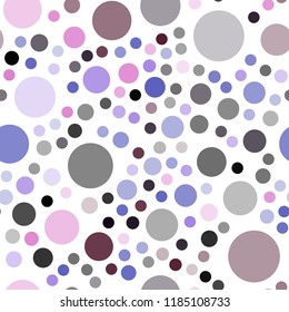 Dark Blue, Red vector seamless template with circles. Glitter abstract illustration with blurred drops of rain. Pattern can be used as texture of wallpapers.