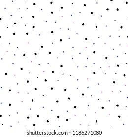 Dark Blue, Red vector seamless texture with disks. Modern abstract illustration with colorful water drops. Pattern for trendy fabric, wallpapers.