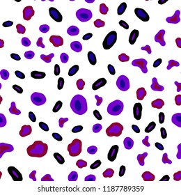 Dark Blue, Red vector seamless background with bubbles. Glitter abstract illustration with blurred drops of rain. Pattern for trendy fabric, wallpapers.