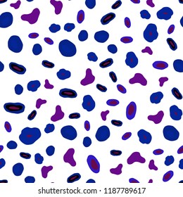 Dark Blue, Red vector seamless pattern with spheres. Illustration with set of shining colorful abstract circles. Trendy design for wallpaper, fabric makers.