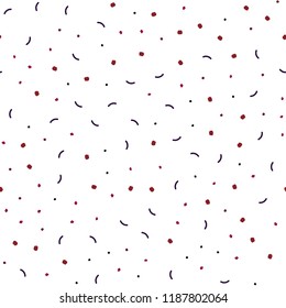 Dark Blue, Red vector seamless background with bubbles, lines. Decorative design in abstract style with triangle structure. Pattern for design of fabric, wallpapers.