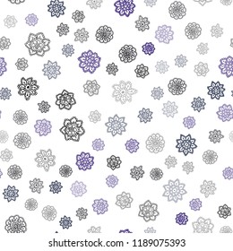 Dark Blue, Red vector seamless background with xmas snowflakes. Modern geometrical abstract illustration with crystals of ice. Trendy design for wallpaper, fabric makers.