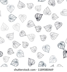 Dark Blue, Red vector seamless natural backdrop with leaves. An elegant bright illustration with leaves in Natural style. Pattern for trendy fabric, wallpapers.