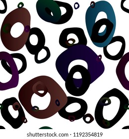 Dark Blue, Red vector seamless texture with disks. Colorful illustration with blurred circles in nature style. Template for business cards, websites.