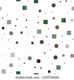 Dark Blue, Red vector seamless pattern with spheres, squares. Illustration with set of shining colorful abstract circles, cubes. Pattern for design of fabric, wallpapers.