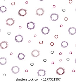 Dark Blue, Red vector seamless pattern with spheres. Abstract illustration with colored bubbles in nature style. New design for ad, poster, banner of your website.
