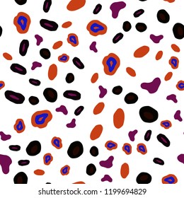 Dark Blue, Red vector seamless template with circles. Illustration with set of shining colorful abstract circles. Trendy design for wallpaper, fabric makers.
