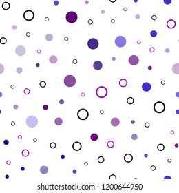 Dark Blue, Red vector seamless template with circles. Blurred bubbles on abstract background with colorful gradient. Pattern for design of window blinds, curtains.