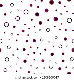 Dark Blue, Red vector seamless template with circles. Modern abstract illustration with colorful water drops. Design for textile, fabric, wallpapers.