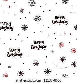Dark Blue, Red vector seamless texture with colored snowflakes. Colorful snowflakes with gradient on abstract background. Trendy design for wallpaper, fabric makers.