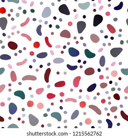 Dark Blue, Red vector seamless texture with disks. Illustration with set of shining colorful abstract circles. Design for textile, fabric, wallpapers.