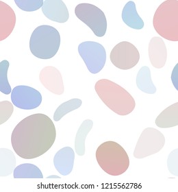 Dark Blue, Red vector seamless pattern with spheres. Blurred decorative design in abstract style with bubbles. Pattern for design of fabric, wallpapers.