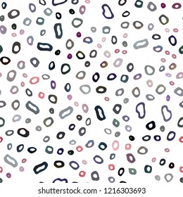 Dark Blue, Red vector seamless cover with circles. Illustration with set of shining colorful abstract circles. Pattern for design of fabric, wallpapers.