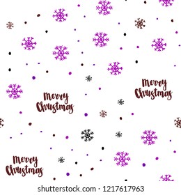 Dark Blue, Red vector seamless background with xmas snowflakes. Shining colorful illustration with snow in christmas style. Pattern for trendy fabric, wallpapers.