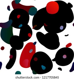 Dark Blue, Red vector seamless cover with circles. Blurred decorative design in abstract style with bubbles. Design for textile, fabric, wallpapers.