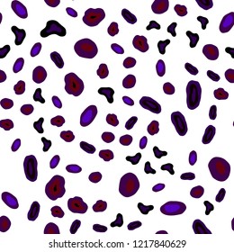 Dark Blue, Red vector seamless cover with spots. Abstract illustration with colored bubbles in nature style. Pattern for trendy fabric, wallpapers.