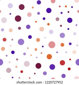 Dark Blue, Red vector seamless background with bubbles. Blurred decorative design in abstract style with bubbles. Pattern for design of window blinds, curtains.