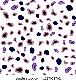 Dark Blue, Red vector seamless texture with disks. Blurred decorative design in abstract style with bubbles. Pattern for design of window blinds, curtains.