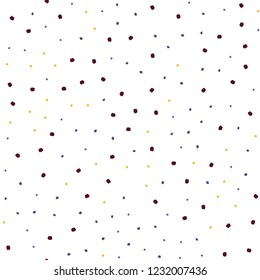 Dark Blue, Red vector seamless pattern with spheres. Blurred bubbles on abstract background with colorful gradient. Design for textile, fabric, wallpapers.