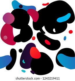 Dark Blue, Red vector seamless texture with disks. Blurred bubbles on abstract backdrop with colorful gradient. Pattern for design of window blinds, curtains.