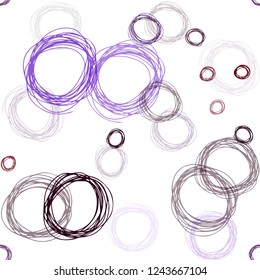 Dark Blue, Red vector seamless texture with disks. Blurred decorative design in abstract style with bubbles. Template for business cards, websites.