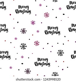 Dark Blue, Red vector seamless pattern with christmas snowflakes. Modern geometrical abstract illustration with snowflakes. Pattern for trendy fabric, wallpapers.